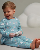 بلوز و شلوار اسپرت پنبه یکرو ریلی طرح تدی و ابر
