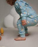 بلوز و شلوار اسپرت پنبه یکرو ریلی طرح تدی و ابر