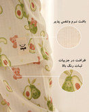 بلوز و شلوار اسپرت پنبه یکرو ریلی طرح آووکادو 🥑