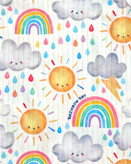 بادی نوزادی رکابی اسپرت پنبه یکرو ریلی طرح فانتزی رنگین کمان 🌈