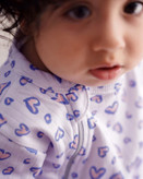 سرهمی نوزادی پنبه یکرو ریلی طرح قلب پلنگی 💜