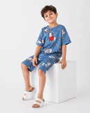 تیشرت و شلوارک پسرانه پنبه یکرو ریلی طرح هاپو 🐕