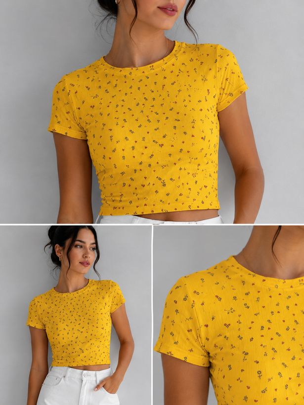 تیشرت کراپ کبریتی زنانه وارداتی از برند محبوب ZARA ( سایز ۲۸ ـ Medium )