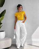 تیشرت کراپ کبریتی زنانه وارداتی از برند محبوب ZARA ( سایز ۲۸ ـ Medium )
