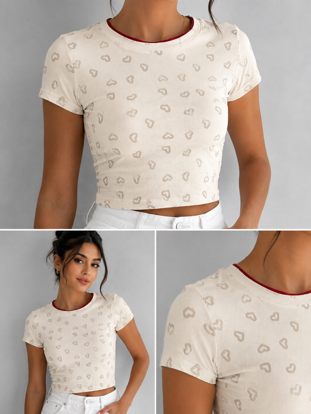 تیشرت کراپ کبریتی زنانه وارداتی از برند محبوب ZARA ( سایز ۲۸ ـ Medium )