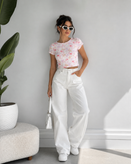 تیشرت کراپ کبریتی زنانه وارداتی از برند محبوب ZARA ( سایز ۲۸ ـ Medium )