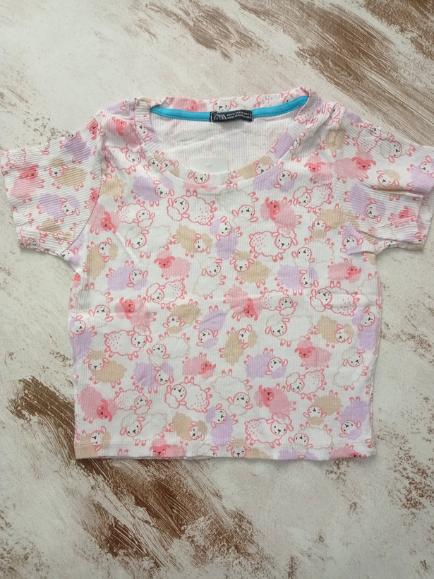 تیشرت کراپ کبریتی زنانه وارداتی از برند محبوب ZARA ( سایز ۲۸ ـ Medium )