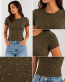 تیشرت کراپ کبریتی زنانه وارداتی از برند محبوب ZARA ( سایز ۲۸ ـ Medium )