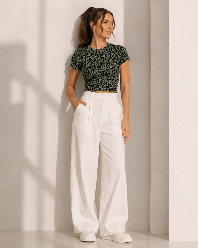 تیشرت کراپ کبریتی زنانه وارداتی از برند محبوب ZARA ( سایز ۳۰ ـ Large )