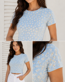 تیشرت کراپ کبریتی زنانه وارداتی از برند محبوب ZARA ( سایز ۳۰ ـ Large )