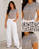 تیشرت کراپ کبریتی زنانه وارداتی از برند محبوب ZARA ( سایز ۳۲ ـ XLarge )