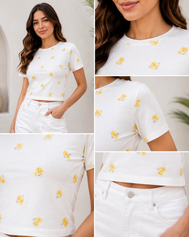 تیشرت کراپ کبریتی زنانه وارداتی از برند محبوب ZARA ( سایز ۳۴ ـ XXLarge )